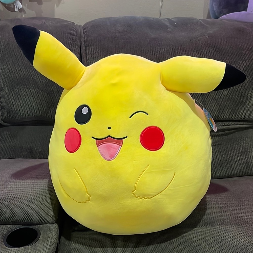 HUGE Squishmallows winking Pikachu 20” Plush